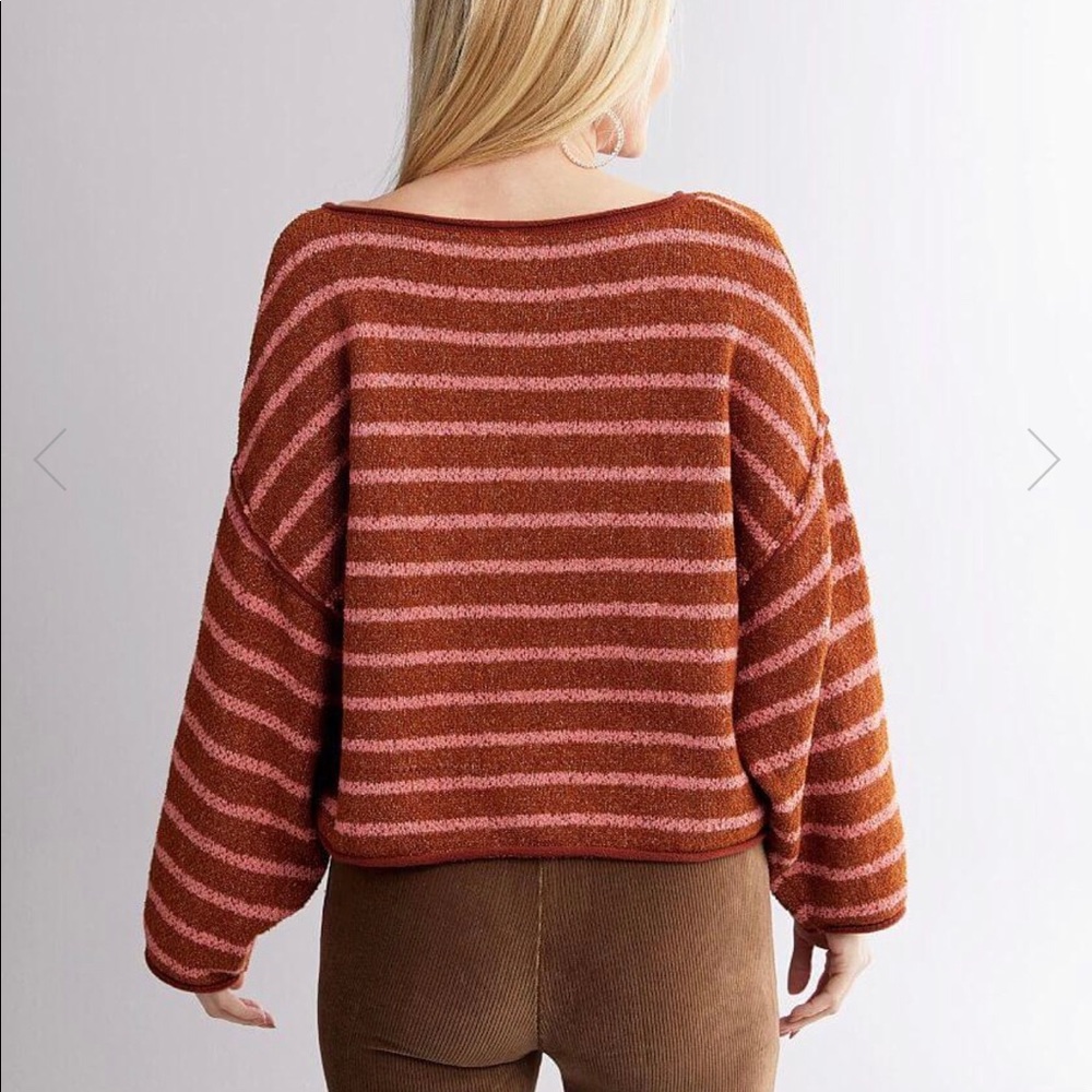 Free People Cedar Flower Bardot Sweater - Picture 4 of 9